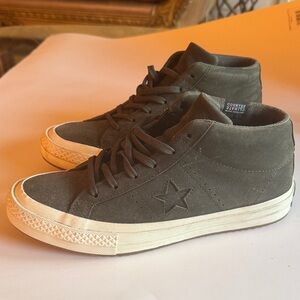 Converse High-Top Sneakers in Dark Green men’s 6.5 women’s 8.5